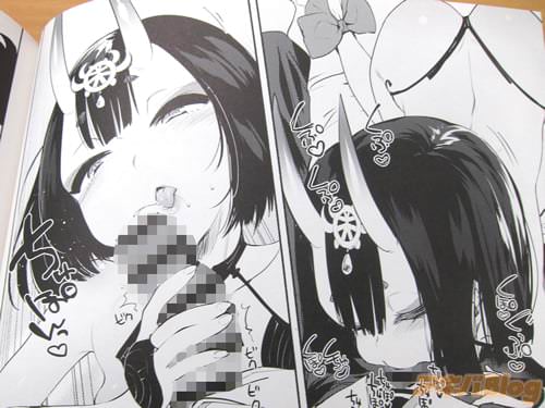 「丁寧に舐めながら手コキでご奉仕する酒呑童子☆」