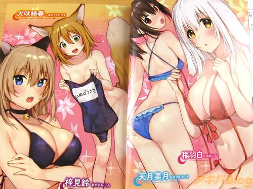 「月とうさぎのフォークロア。St.3」水着姿のヒロインたち