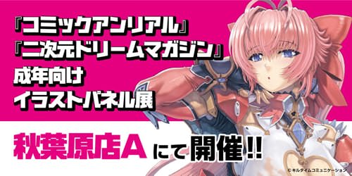 「コミックアンリアル」・「二次元ドリームマガジン」成年向けイラストパネル展