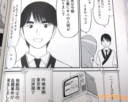 「ニュースです。昨晩未明東京湾沿岸部で怪獣同士の乱闘事件が発生しました」