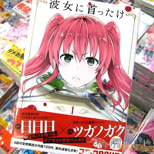 原作:日日日・作画:ツガノガクのコミックス「彼女に首ったけ」1巻