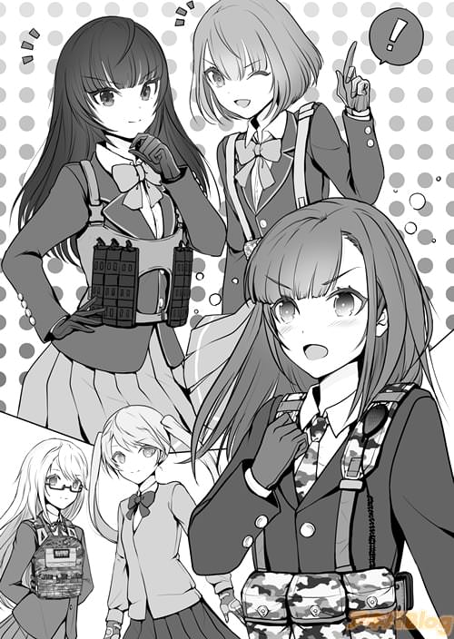 総勢10名近い武装JKの日常が描かれます