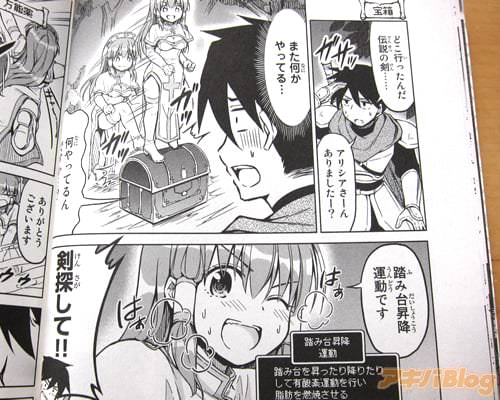 「何やってるんですか…?」「踏み台昇降運動です」「剣探して!!」