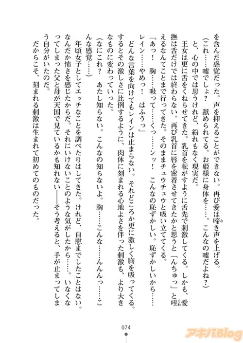 (嘘でしょ?舐められてる。お姫様に身体を…)