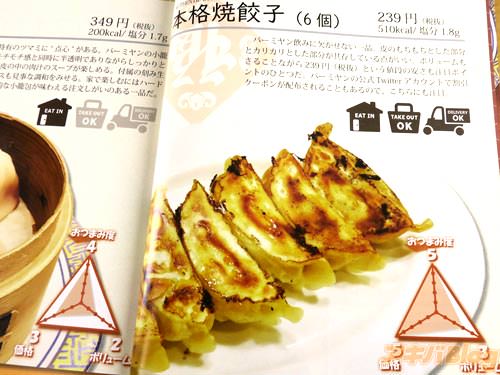 本格餃子(6個) 「バーミヤン飲みに欠かせない一品。皮のもちもちとした部分と、カリカリとした部分が共存している点がいい」
