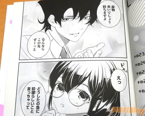 「荷物持ちますよ。なんならこの先ずっと」 「どうしたの、急に奴隷らしいこと」